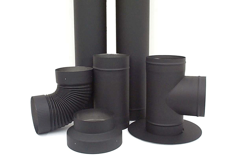 Heat-Fab 6 Inch Black Stove Pipe